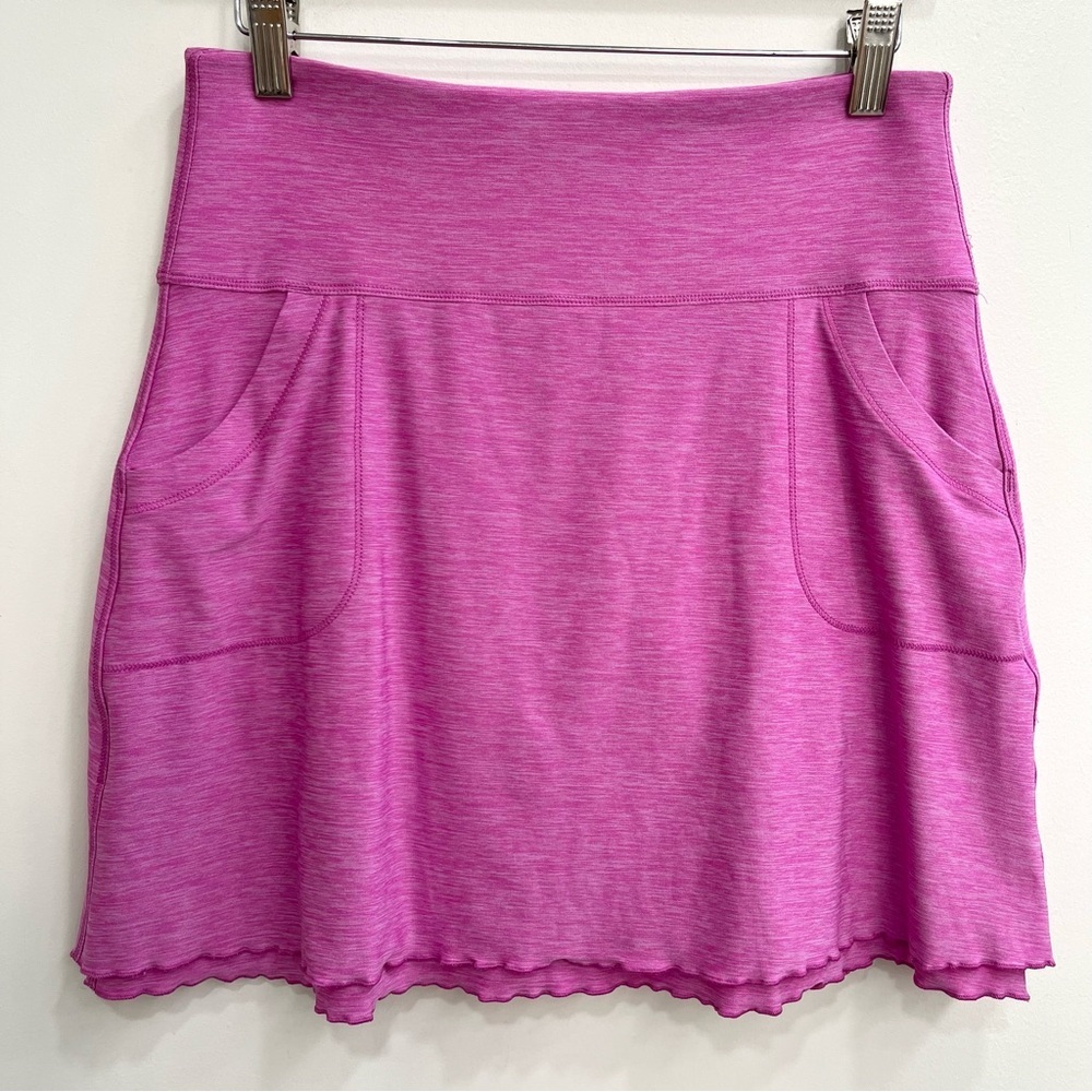 Peter Millar Heathered Magenta Athletic Skort with Pockets